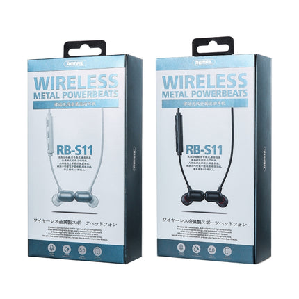 REMAX RB-S11 Lotune Series Wireless Metal Powerbears V5.0 Bluetooth Earphone (Black)-garmade.com