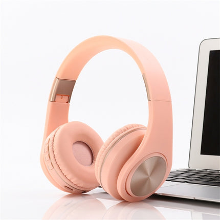 A1 Bluetooth 4.2 Candy Color Super Base Bluetooth Headphone, Support Music Play & Switching & Volume Control & Answer(Pink)-garmade.com