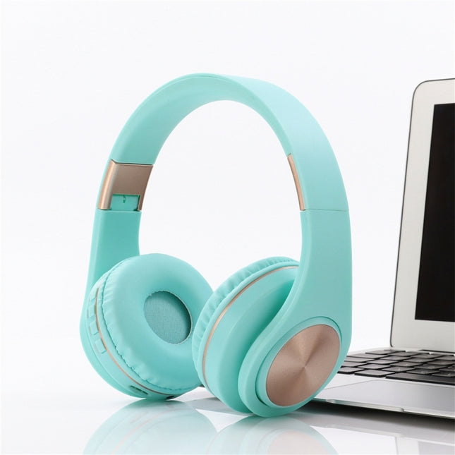 A1 Bluetooth 4.2 Candy Color Super Base Bluetooth Headphone, Support Music Play & Switching & Volume Control & Answer(Mint Green)-garmade.com