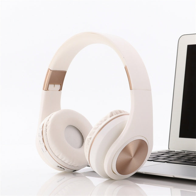 A1 Bluetooth 4.2 Candy Color Super Base Bluetooth Headphone, Support Music Play & Switching & Volume Control & Answer(White)-garmade.com