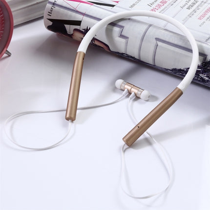 BT-790 Bluetooth 4.2 Hanging Neck Design Bluetooth Headset, Support Music Play & Switching & Volume Control & Answer(Gold)-garmade.com