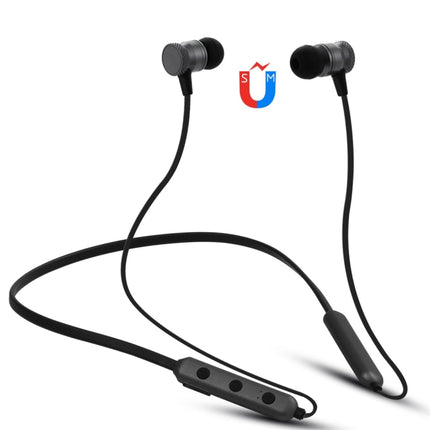 BT-890 Bluetooth 4.2 Hanging Neck Design Bluetooth Headset, Support Music Play & Switching & Volume Control & Answer(Black)-garmade.com