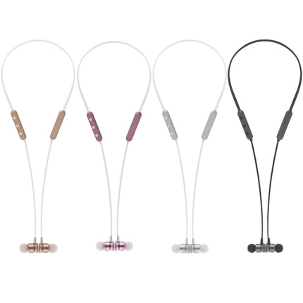 BT-890 Bluetooth 4.2 Hanging Neck Design Bluetooth Headset, Support Music Play & Switching & Volume Control & Answer(Rose Gold)-garmade.com
