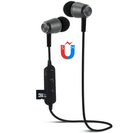 F15 Bluetooth 4.2 Hanging Neck Design Bluetooth Headset, Support Music Play & Switching & Volume Control & Answer(Black)-garmade.com