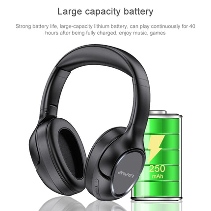 AWEI A770BL Bluetooth 5.0 Stereo Wireless Bluetooth Headset(Black)-garmade.com