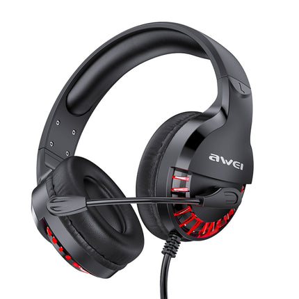 AWEI ES-770i Adjustable E-sports Gaming Headset with Mic(Black)-garmade.com