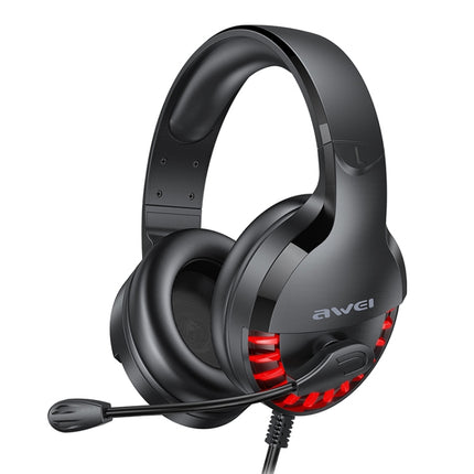 AWEI ES-770i Adjustable E-sports Gaming Headset with Mic(Black)-garmade.com