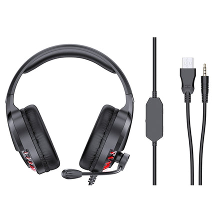 AWEI ES-770i Adjustable E-sports Gaming Headset with Mic(Black)-garmade.com