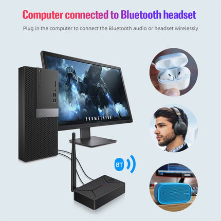 TX13 3 in 1 Portable Bluetooth 5.0 Digital Optical Coaxial Audio Transmitter with 3.5mm Jack for Bluetooth Speaker / Headset-garmade.com