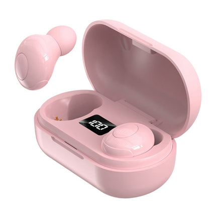 T8 TWS Intelligent Noise Cancelling IPX6 Waterproof Bluetooth Earphone with Magnetic Charging Box & Digital Display, Support Automatic Pairing & HD Call & Voice Assistant(Pink)-garmade.com