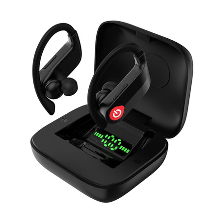 Q83 Wireless Ear-mounted Sports Bluetooth Earphone with Charging Box, Supports Three-screen LED Power Display & Power Bank-garmade.com