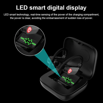 Q83 Wireless Ear-mounted Sports Bluetooth Earphone with Charging Box, Supports Three-screen LED Power Display & Power Bank-garmade.com