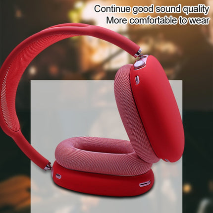 A Pair Full Coverage Anti-scratch Silicone Headphone Protective Case for AirPods Max(Red)-garmade.com