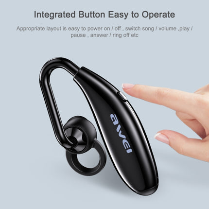 awei N5 Binaural Wireless Bluetooth 5.0 Headset (White)-garmade.com