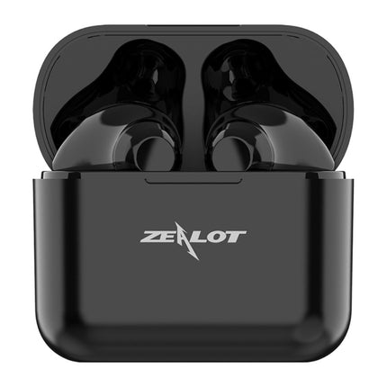 ZEALOT T3 Bluetooth 5.0 TWS Wireless Bluetooth Earphone with Charging Box, Support Touch & Call & Power Display(Black)-garmade.com