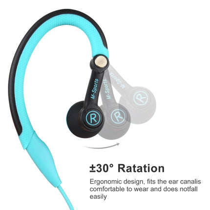 Mucro MB-232 Running In-Ear Sport Earbuds Earhook Wired Stereo Headphones for Jogging Gym(Blue)-garmade.com
