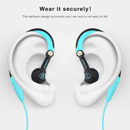 Mucro MB-232 Running In-Ear Sport Earbuds Earhook Wired Stereo Headphones for Jogging Gym(Blue)-garmade.com