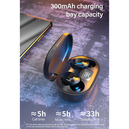 Original Lenovo XT91 Intelligent Noise Reduction Mini Wireless Bluetooth Earphone with Charging Box & LED Power Digital Display, Support Touch & HD Call & Voice Assistant & Dual-mode Earphone (White)-garmade.com