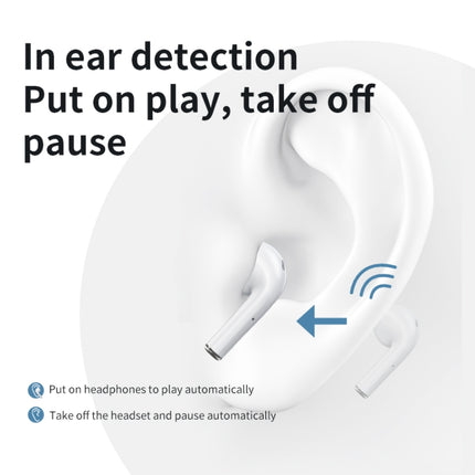 M2 Smart Noise Reduction Touch Bluetooth Earphone with Charging Box & Battery Indicator, Supports Automatic Pairing & Siri & Call (White)-garmade.com