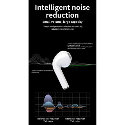 M2 Smart Noise Reduction Touch Bluetooth Earphone with Charging Box & Battery Indicator, Supports Automatic Pairing & Siri & Call (Black)-garmade.com
