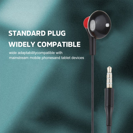 3.5mm Plug Wired in-ear Earphone, Support Wire Control, Cable Length: 1m(Red)-garmade.com