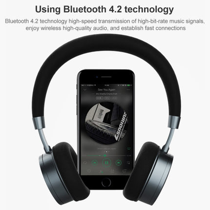 REMAX RB-520HB Bluetooth V4.2 Stereo Music Headphone (Black)-garmade.com
