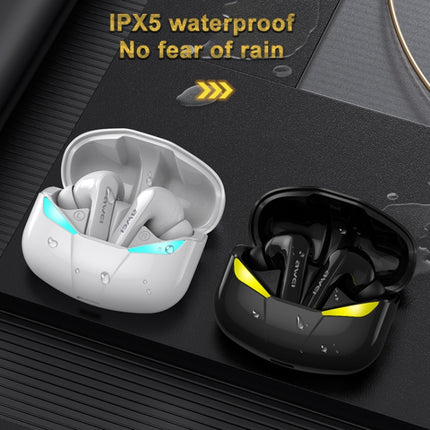 awei T35 Bluetooth V5.0 Ture Wireless Sports Game Dual Mode IPX5 Waterproof TWS Headset with Charging Case (White)-garmade.com