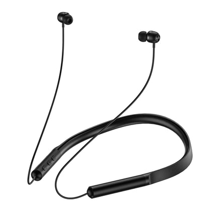 WK V15 Magnetic Neck-mounted Wireless Bluetooth 5.0 Sports Earphone Support TF Card (Black)-garmade.com