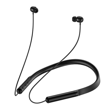 WK V15 Magnetic Neck-mounted Wireless Bluetooth 5.0 Sports Earphone Support TF Card (Black)-garmade.com
