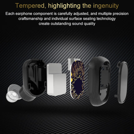 H58 Bluetooth 4.1 Single In-ear Invisible Wireless Bluetooth Earphone(Black)-garmade.com