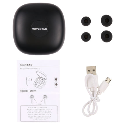 HOPESTAR S12 Bluetooth 5.0 True Wireless Bluetooth Earphone (Black)-garmade.com