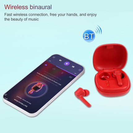 HOPESTAR S12 Bluetooth 5.0 True Wireless Bluetooth Earphone (Red)-garmade.com