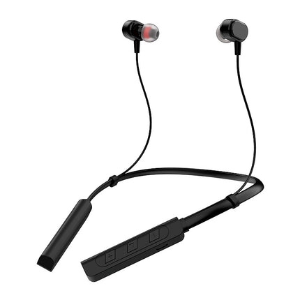 AIN MK-I01 IPX4 Waterproof Neck-mounted Wire-controlled Sports Bluetooth Earphone with Cable Buckle, Support Call & Voice Assistant(Black)-garmade.com
