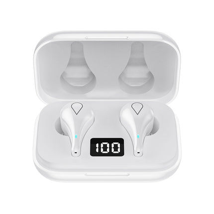Lenovo LP3 Bluetooth 5.0 TWS Wireless Earphone with Charging Box & LED Display(White)-garmade.com