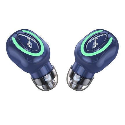 M9 Bluetooth 5.1 Business Style In-ear Stereo Wireless Bluetooth Earphone(Blue)-garmade.com