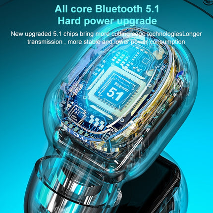 M9 Bluetooth 5.1 Business Style In-ear Stereo Wireless Bluetooth Earphone(Blue)-garmade.com