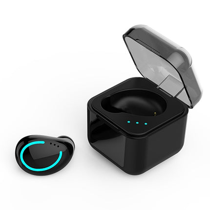 M-B8 Bluetooth 5.0 Mini Invisible In-ear Stereo Wireless Bluetooth Earphone with Charging Box (Black)-garmade.com