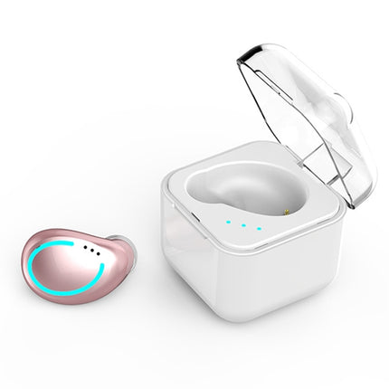 M-B8 Bluetooth 5.0 Mini Invisible In-ear Stereo Wireless Bluetooth Earphone with Charging Box (Rose Gold)-garmade.com