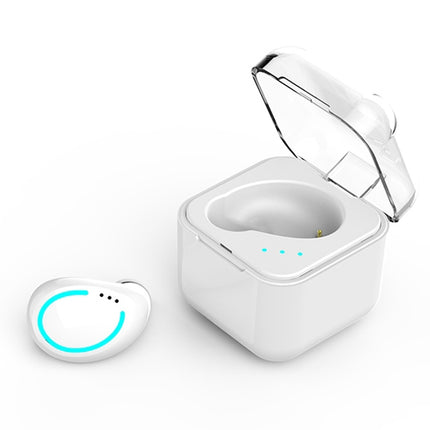 M-B8 Bluetooth 5.0 Mini Invisible In-ear Stereo Wireless Bluetooth Earphone with Charging Box (White)-garmade.com
