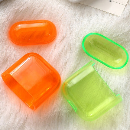 For AirPods 1 / 2 PC Wireless Earphone Protective Case Cover(Orange)-garmade.com