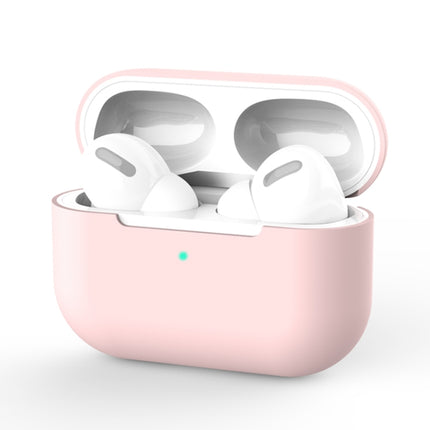 For AirPods Pro Silicone Wireless Earphone Protective Case Cover without Buckle(Pink)-garmade.com