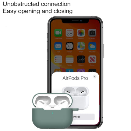 For AirPods Pro Silicone Wireless Earphone Protective Case Cover with Lanyard Hole & Carabiner(White)-garmade.com