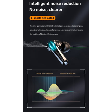 M29 Intelligent Noise Reduction Gaming Bluetooth Earphone with Digital Display Charging Box, Support HD Call & Siri & Power Bank (Black)-garmade.com