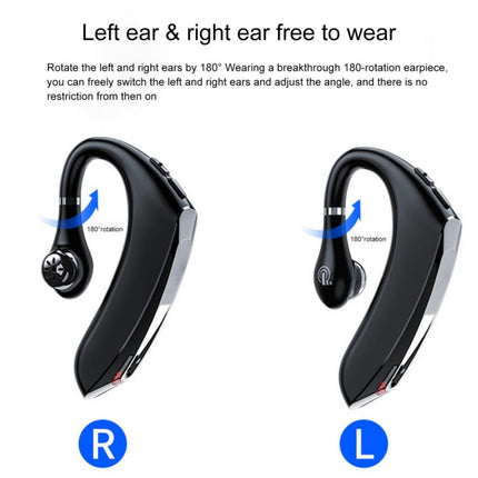DS800 Bluetooth 5.0 Universal Hanging Ear Style Business Sports Wireless Bluetooth Earphone, Classic Version (Silver)-garmade.com