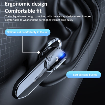 M81 CVC Noise Reduction Unilateral Business Ear-mounted Bluetooth Earphone, Support Siri & One for Two(Black)-garmade.com