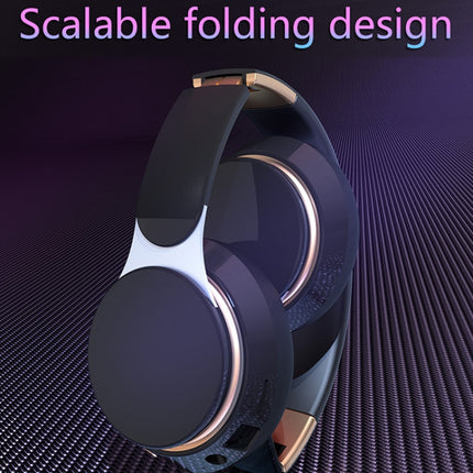 07S Folding Sports Computer Games Wireless Bluetooth V5.0 Headset with Mic (Black)-garmade.com