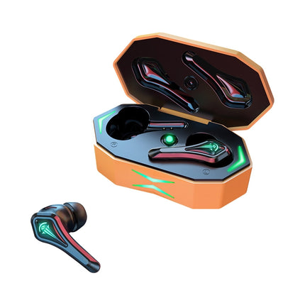 TWS-A10 Wireless Bluetooth Earphone with Charging Compartment(Orange)-garmade.com