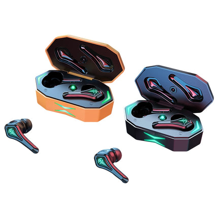 TWS-A10 Wireless Bluetooth Earphone with Charging Compartment(Orange)-garmade.com