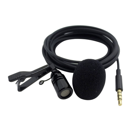 ZS0154 Recording Clip-on Collar Tie Mobile Phone Lavalier Microphone, Cable length: 1.2m (Black)-garmade.com