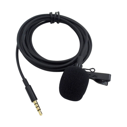 ZS0154 Recording Clip-on Collar Tie Mobile Phone Lavalier Microphone, Cable length: 1.2m (Black)-garmade.com